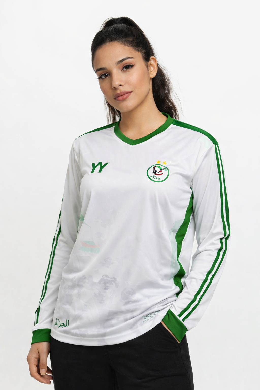 Maillot de Football MANCHE LONGUE - Algérie BLANC