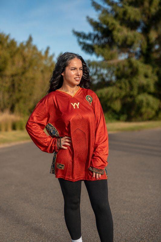 Maillot MANCHE Longue - Maroc Rouge Héritage