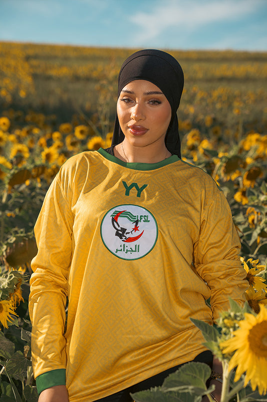 Maillot de Football MANCHE LONGUE - Algérie Jaune