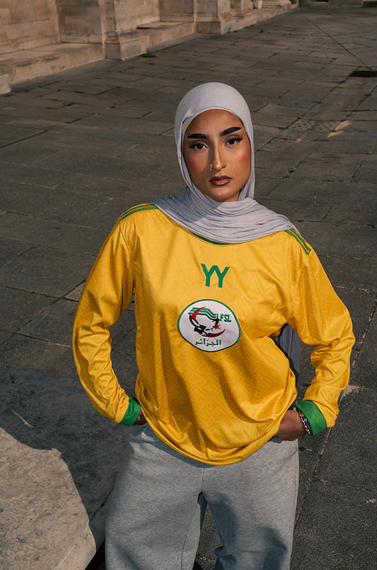 Maillot de Football MANCHE LONGUE - Algérie Jaune